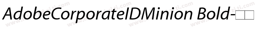 AdobeCorporateIDMinion Bold字体转换
